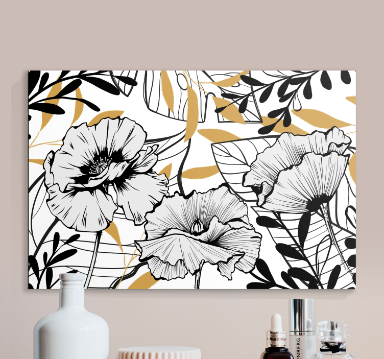 Tableau fleurs et plantes composition de fleurs Élégantes - TenStickers
