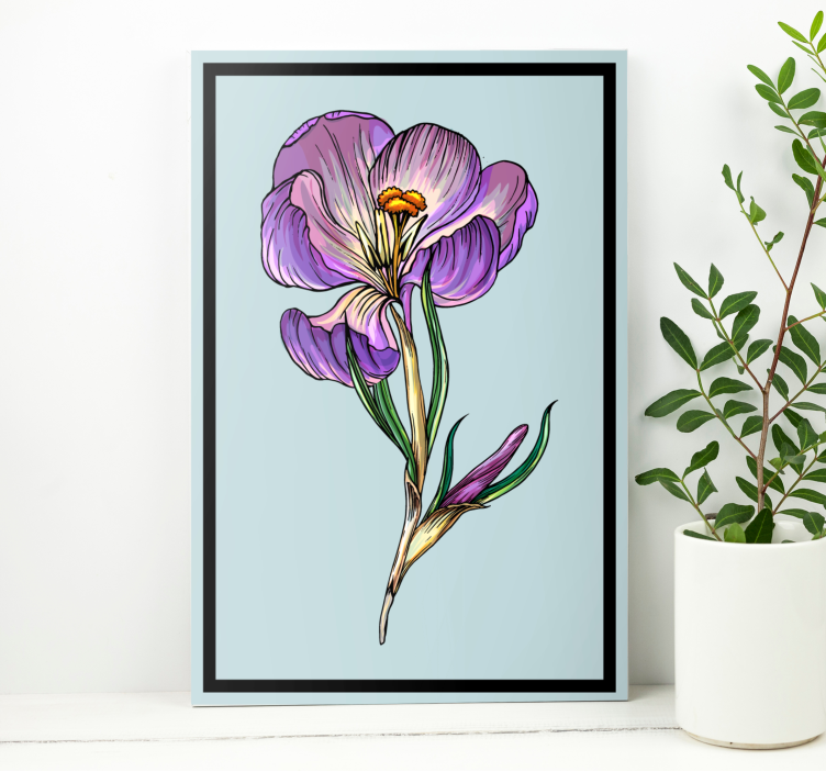 Tableau fleurs et plantes élégance florale violette - TenStickers