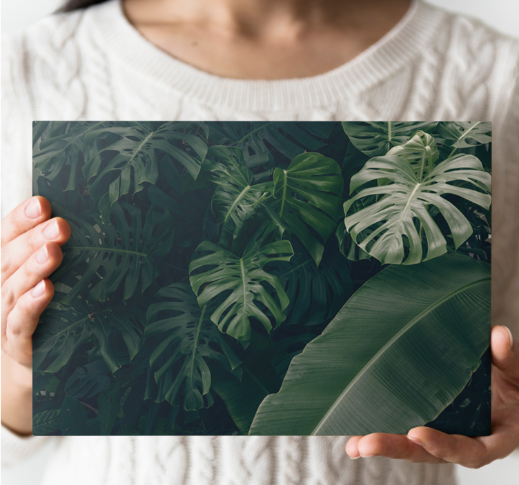 Tableau fleurs et plantes feuillage tropical luxuriant - TenStickers