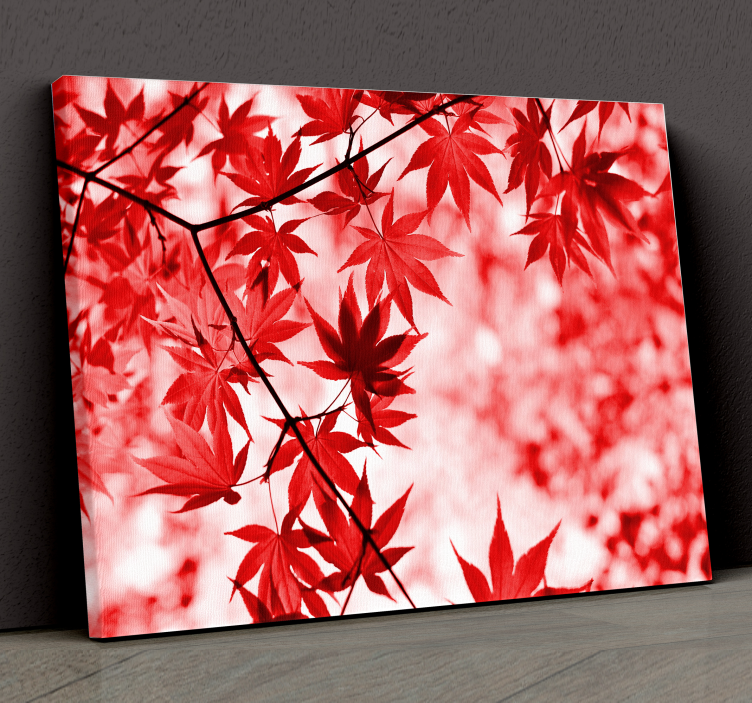 Tableau fleurs et plantes feuilles d'érable rouge vif - TenStickers