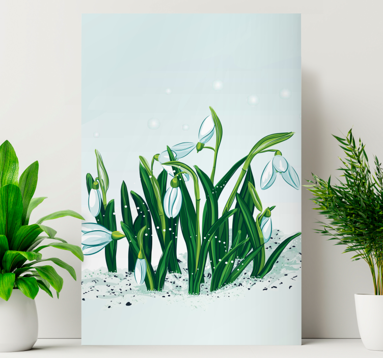Tableau fleurs et plantes fleurs de perce-neige - TenStickers