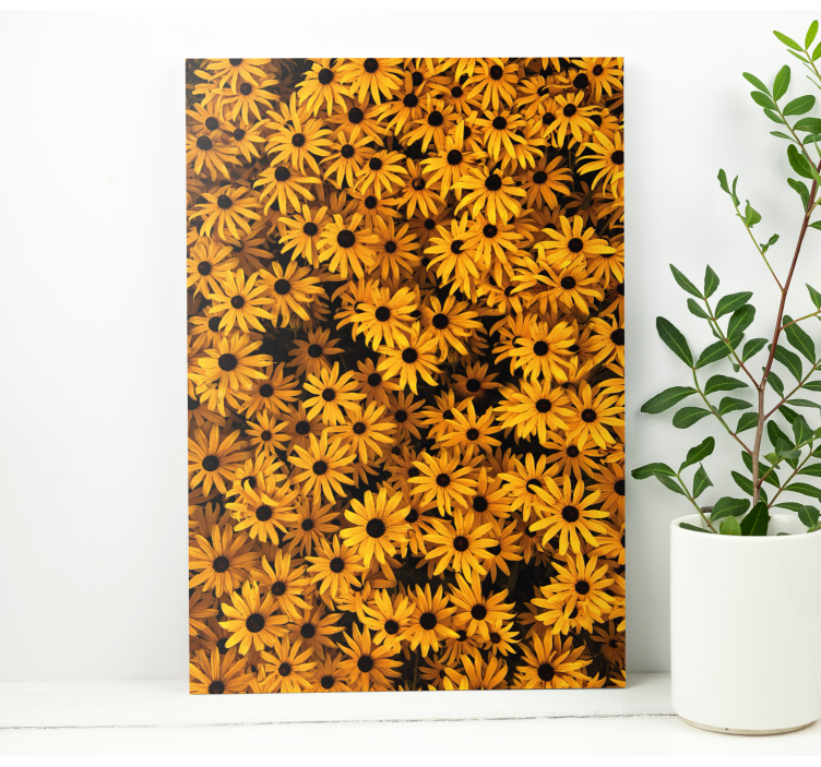 Tableau fleurs et plantes flore jaune vibrante - TenStickers