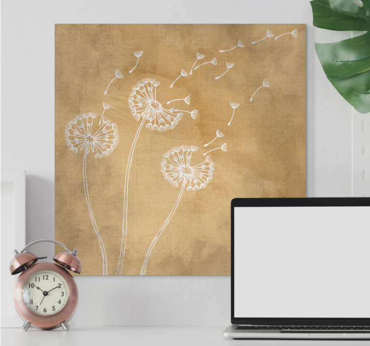 Tableau fleurs et plantes flux de graines de pissenlit - TenStickers