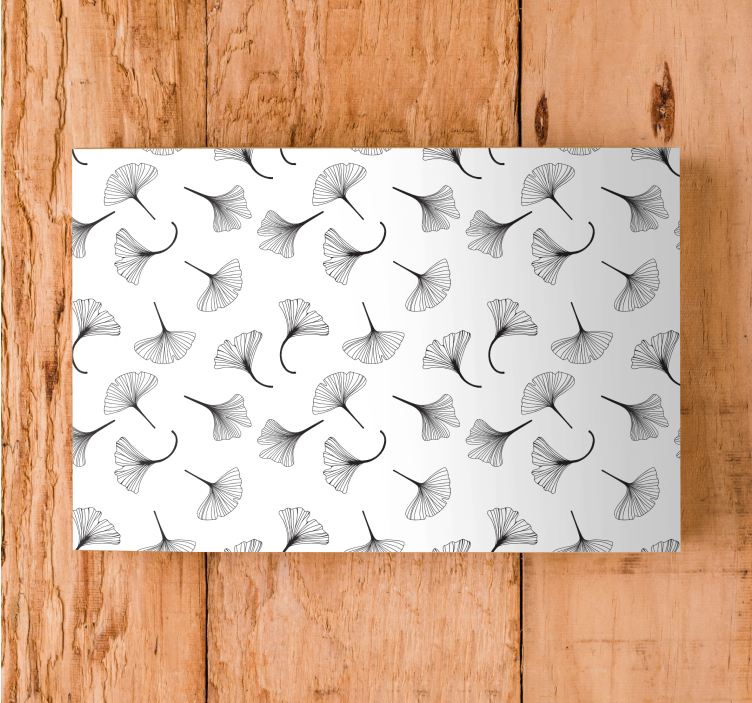 Tableau fleurs et plantes inspiration feuille de ginkgo - TenStickers