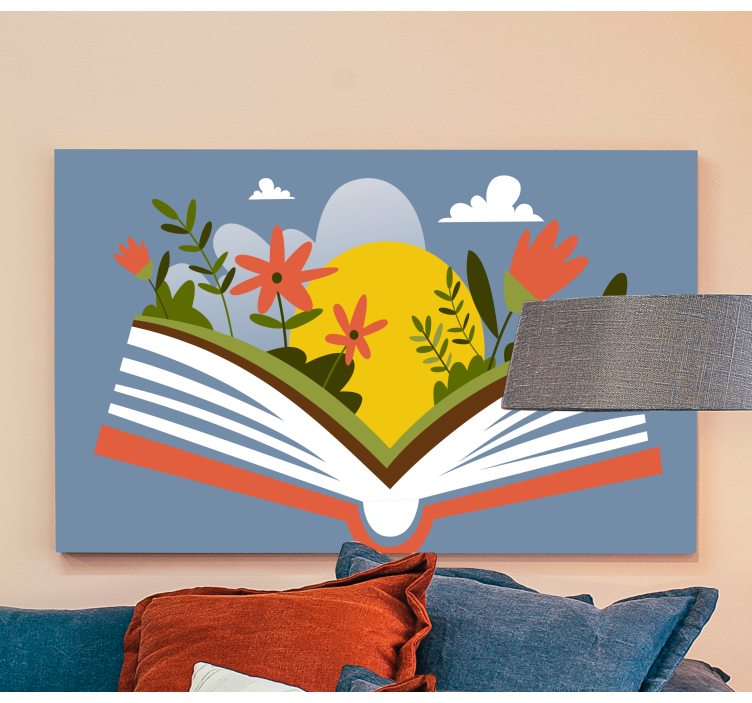 Tableau fleurs et plantes livre ouvert flora - TenStickers