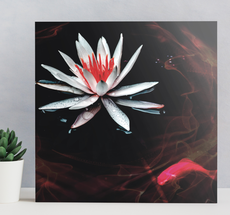 Tableau fleurs et plantes lotus sur l'eau - TenStickers