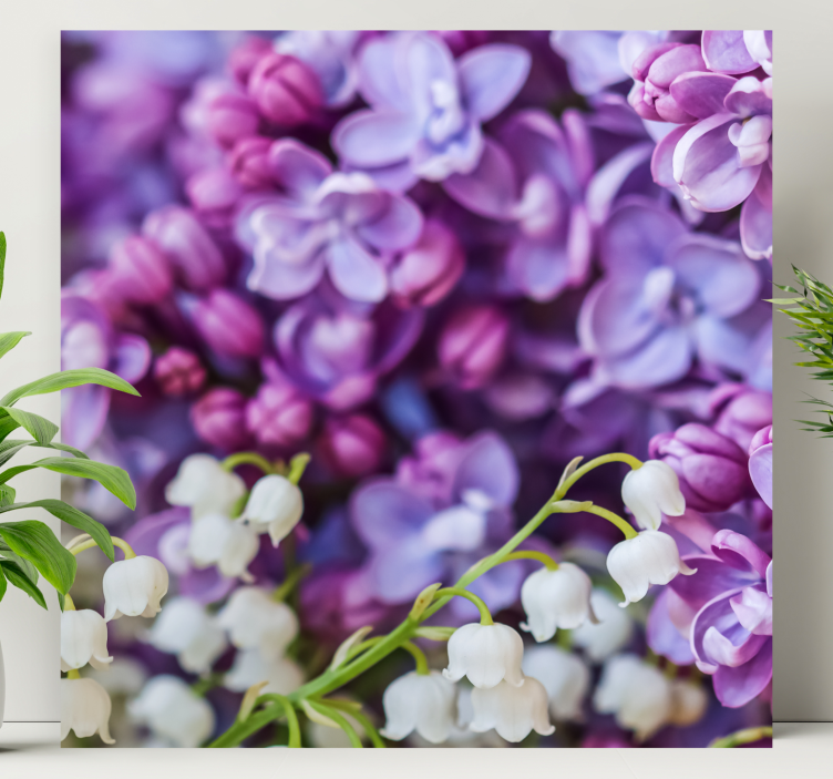 Tableau fleurs et plantes lys et lilas - TenStickers