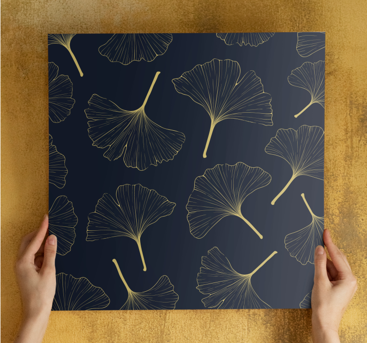 Tableau fleurs et plantes motif feuilles de ginkgo - TenStickers