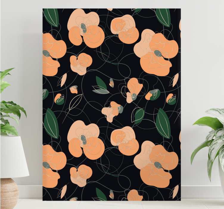 Tableau fleurs et plantes motif floral élégant - TenStickers