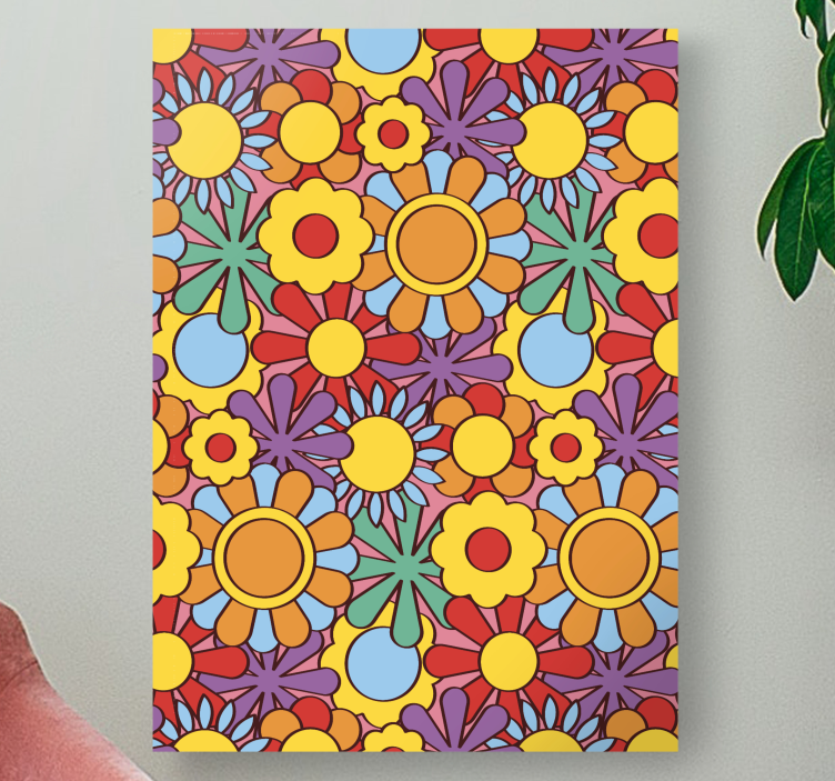 Tableau fleurs et plantes motif floral vibrant - TenStickers