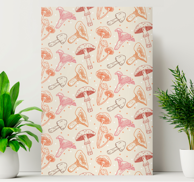 Tableau fleurs et plantes motifs champignons - TenStickers