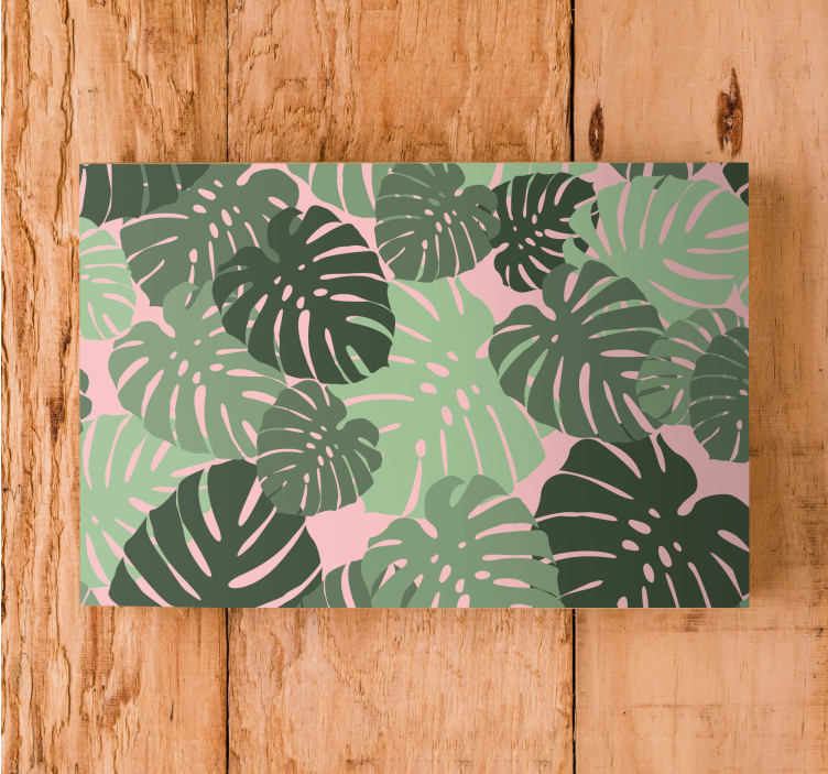 Tableau fleurs et plantes motifs feuilles tropicales - TenStickers