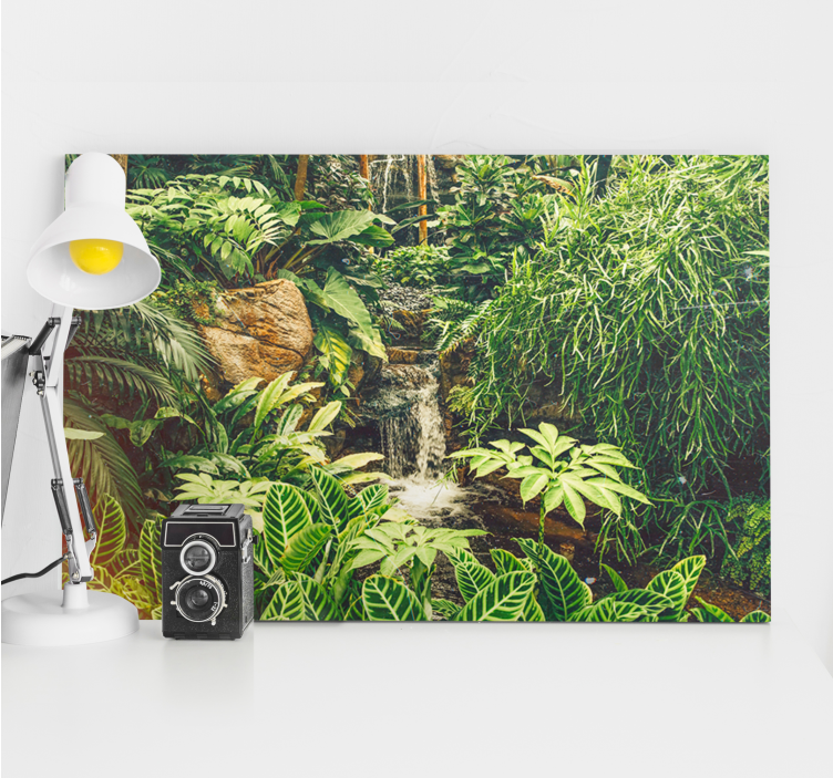 Tableau fleurs et plantes oasis tropicale luxuriante - TenStickers