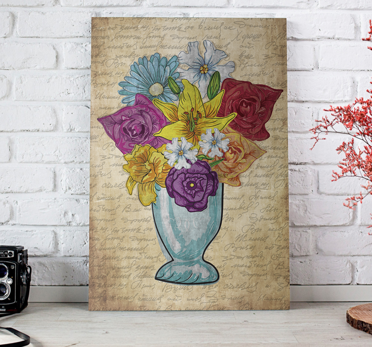 Tableau fleurs et plantes vase de fleurs - TenStickers