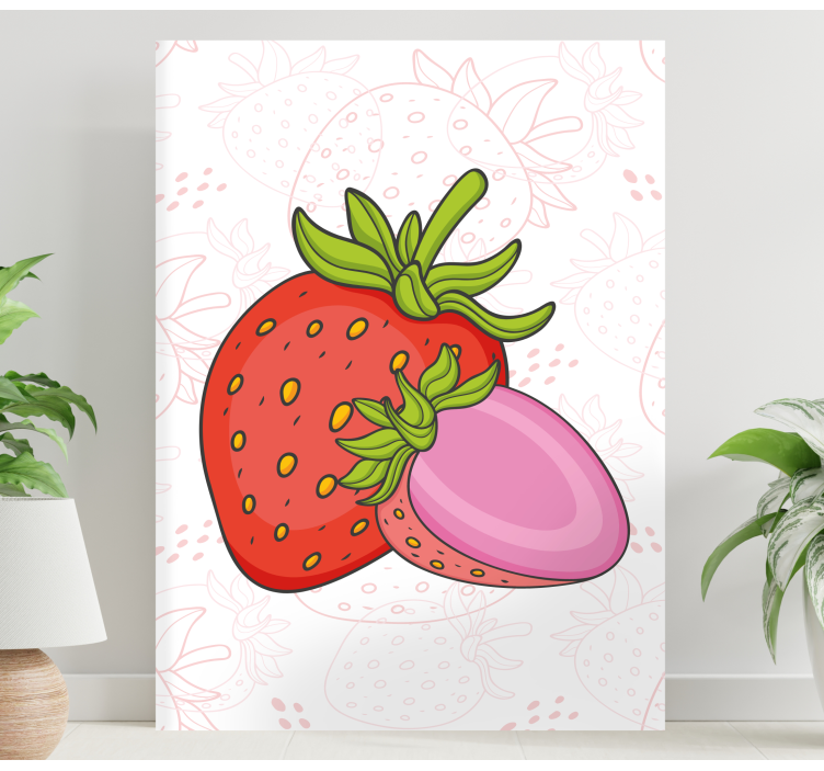 Tableau fruits duo de fraises - TenStickers