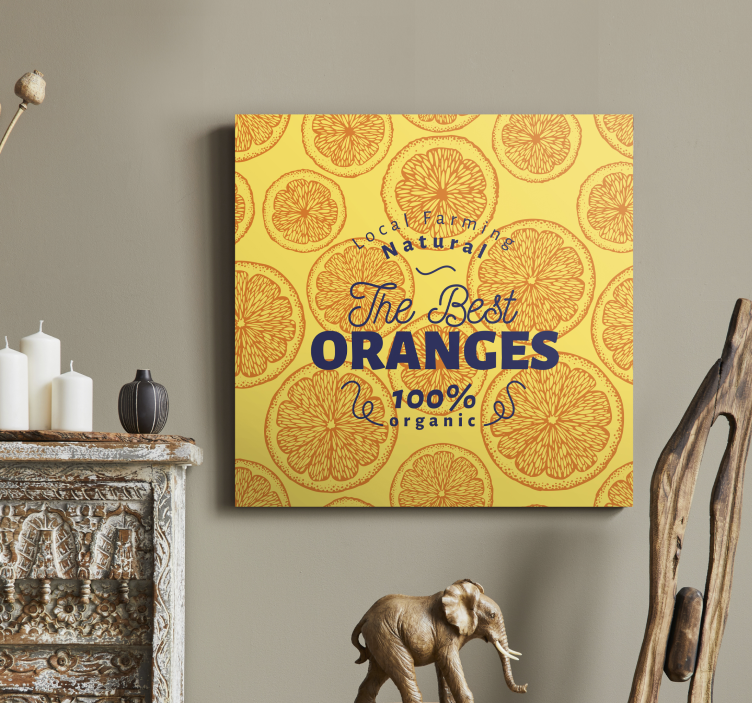 Tableau fruits illustration d'oranges fraîches - TenStickers