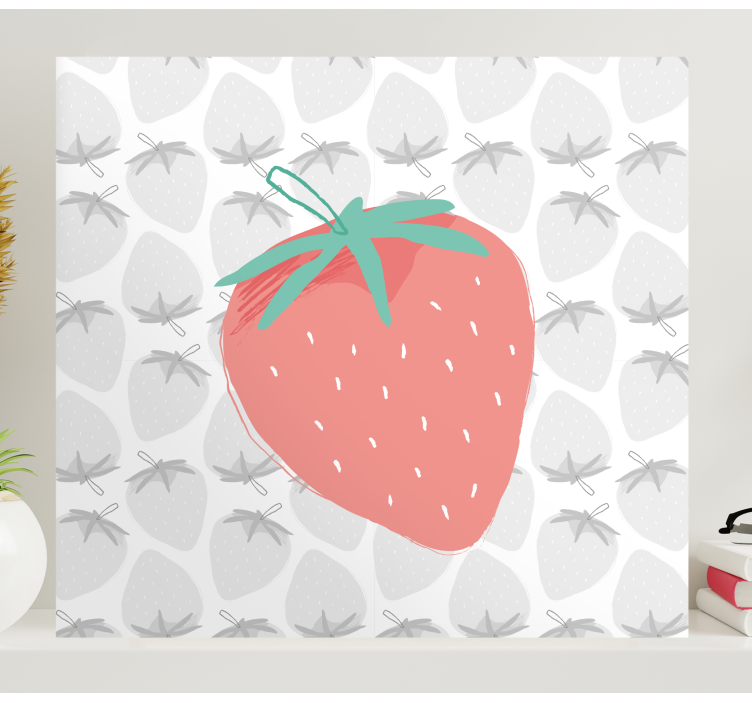 Tableau fruits illustration fraise - TenStickers