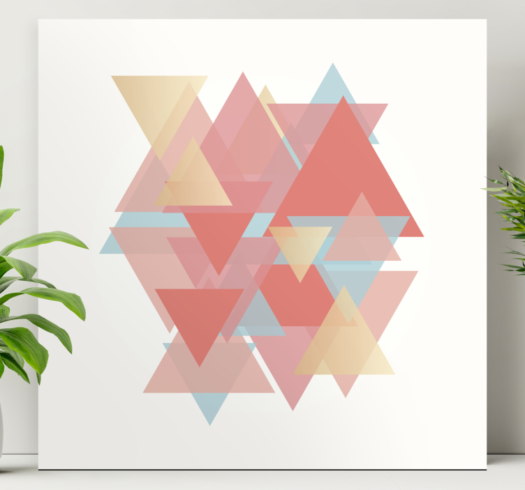 Tableau géométrique triangles superposés - TenStickers