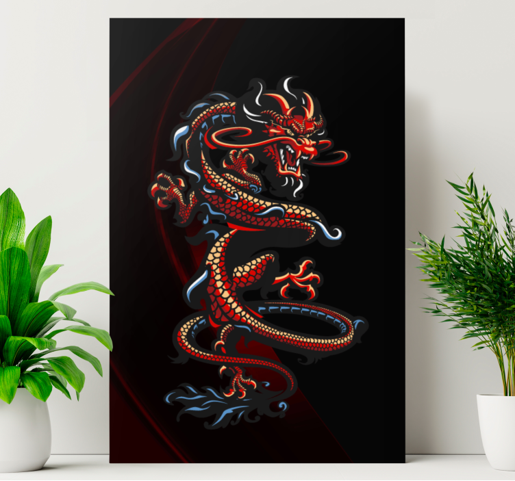 Tableau libellule design dragon majestueux - TenStickers