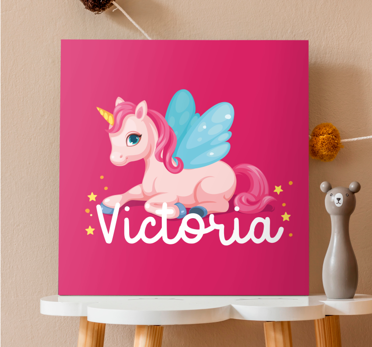 Tableau licorne créature fantastique mignonne - TenStickers