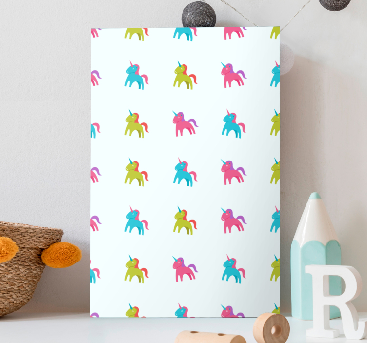 Tableau licorne motif licorne coloré - TenStickers