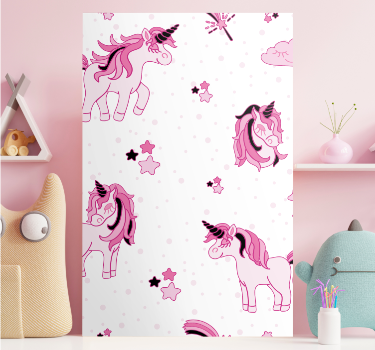 Tableau licorne motifs licornes mignons - TenStickers