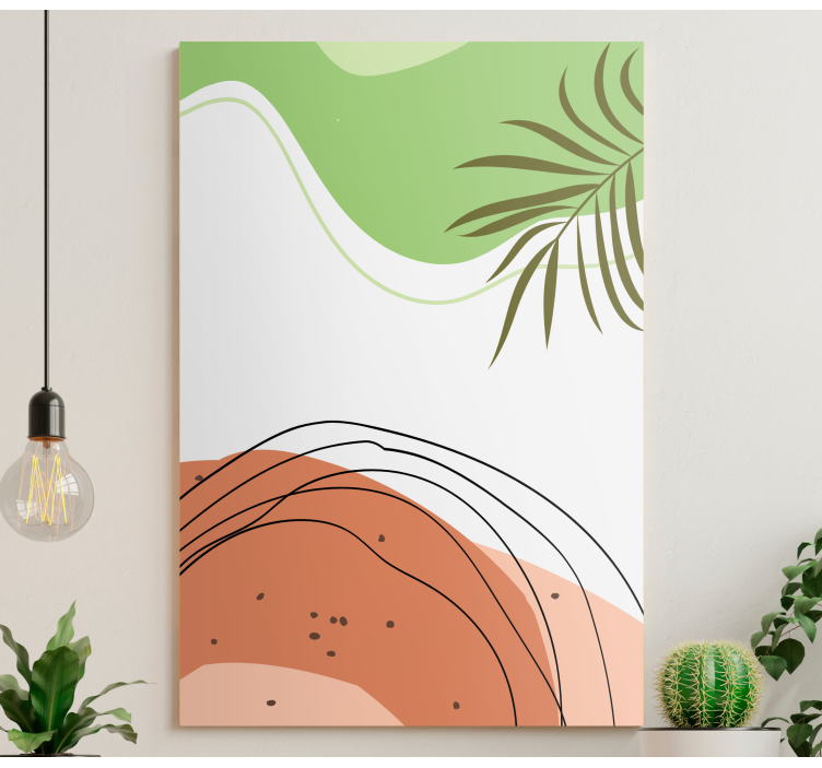 Tableau moderne formes tropicales abstraites - TenStickers