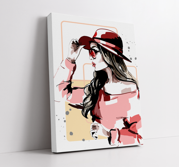 Tableau moderne illustration femme - TenStickers
