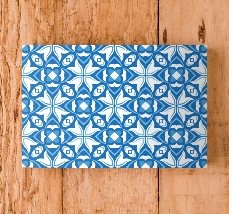 Tableau moderne motif bleu complexe - TenStickers