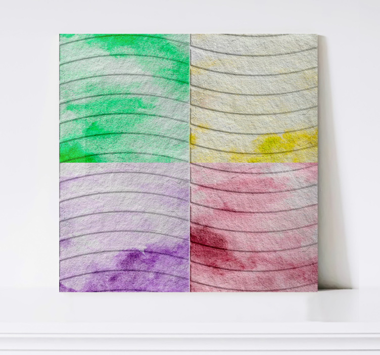 Tableau motif pavés des Ramblas colorés - TenStickers