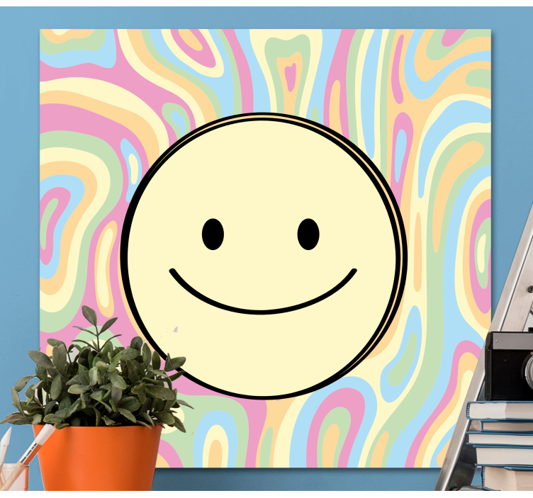 Tableau motivation motif visages souriants - TenStickers