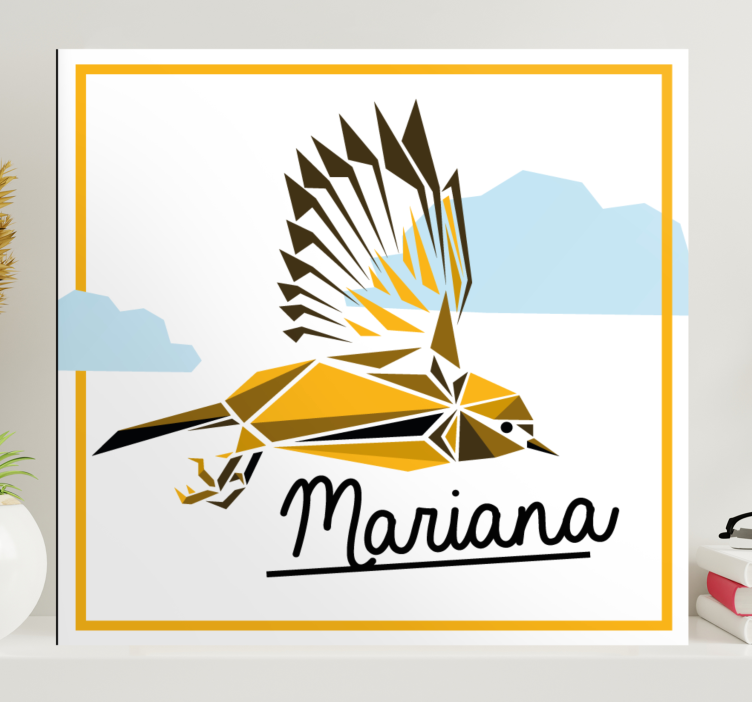 Tableau oiseaux oiseau jaune volant - TenStickers