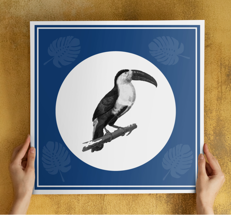 Tableau oiseaux toucan sur une branche - TenStickers