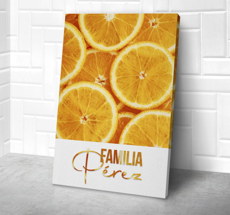Tableau oranges Famille personnalisable - TenStickers