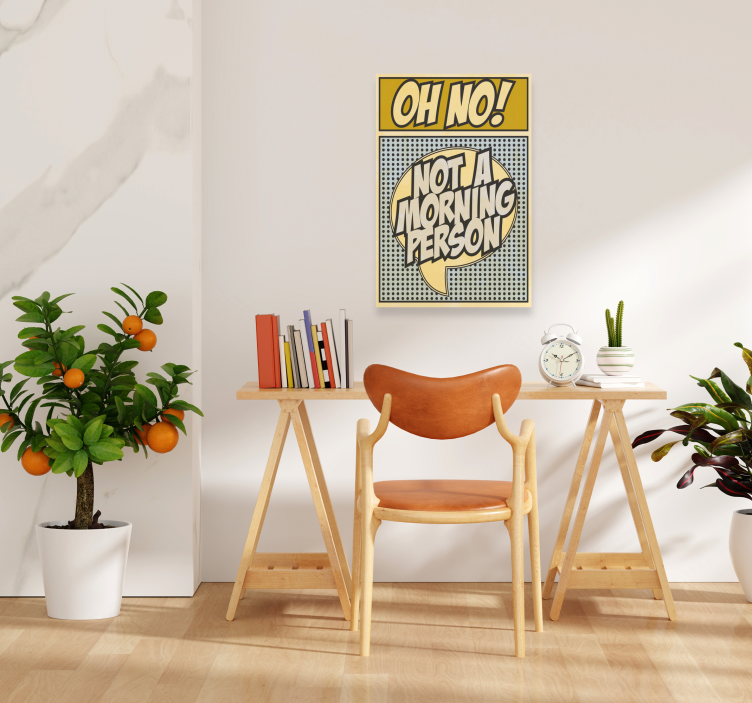 Tableau Pas une personne du matin  - TenStickers