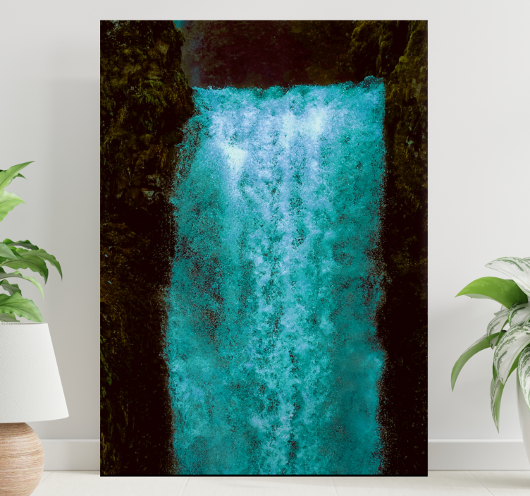 Tableau paysage cascade d'eau majestueuse - TenStickers