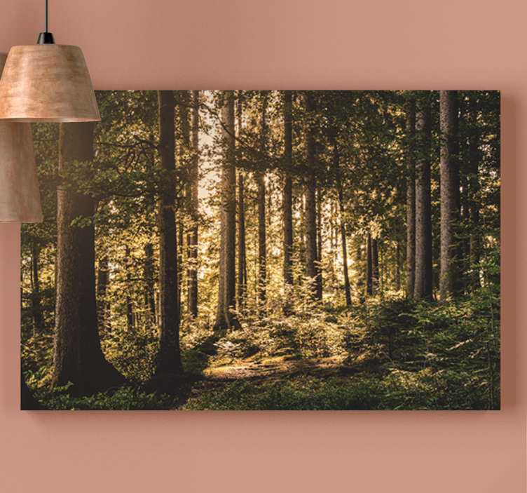 Tableau paysage forêt lumineuse - TenStickers
