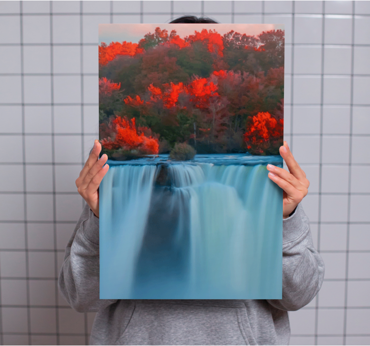 Tableau paysage grande cascade en perspective - TenStickers