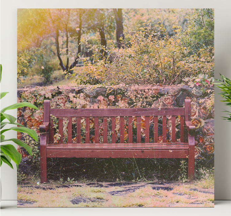 Tableau paysage jardin paisible - TenStickers