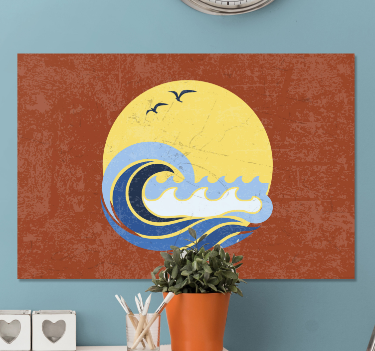 Tableau mer Soleil, plage et vague - TenStickers