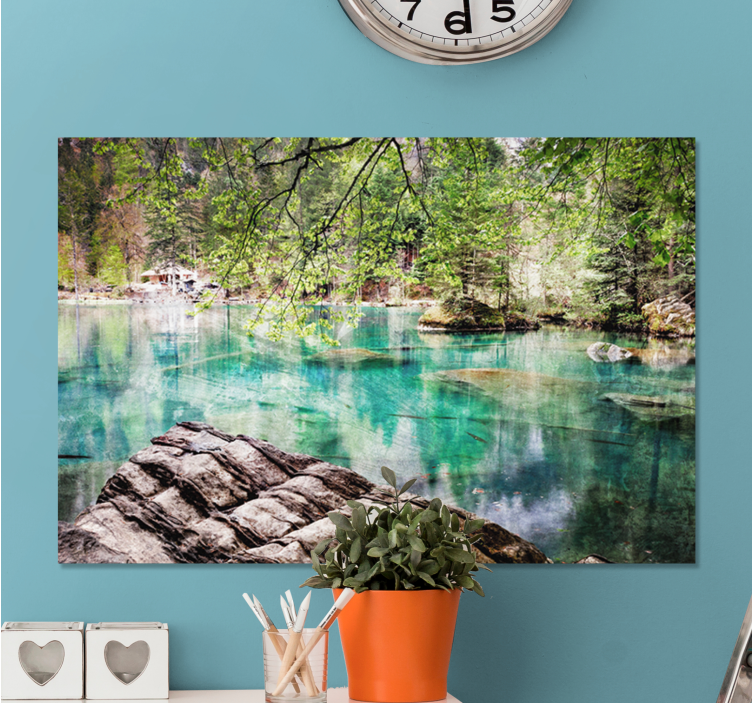 Tableau paysage miroir du lac serein - TenStickers
