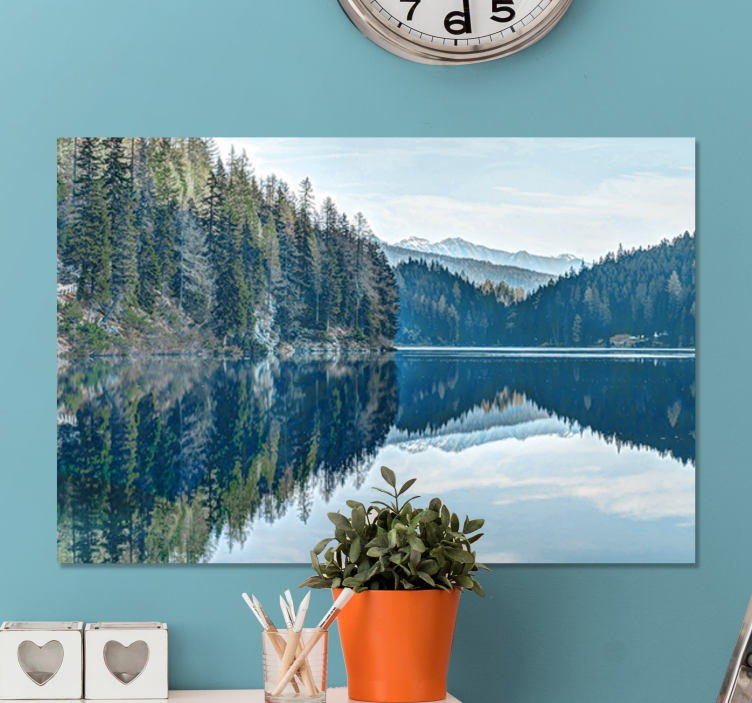 Tableau paysage reflet paisible du lac - TenStickers