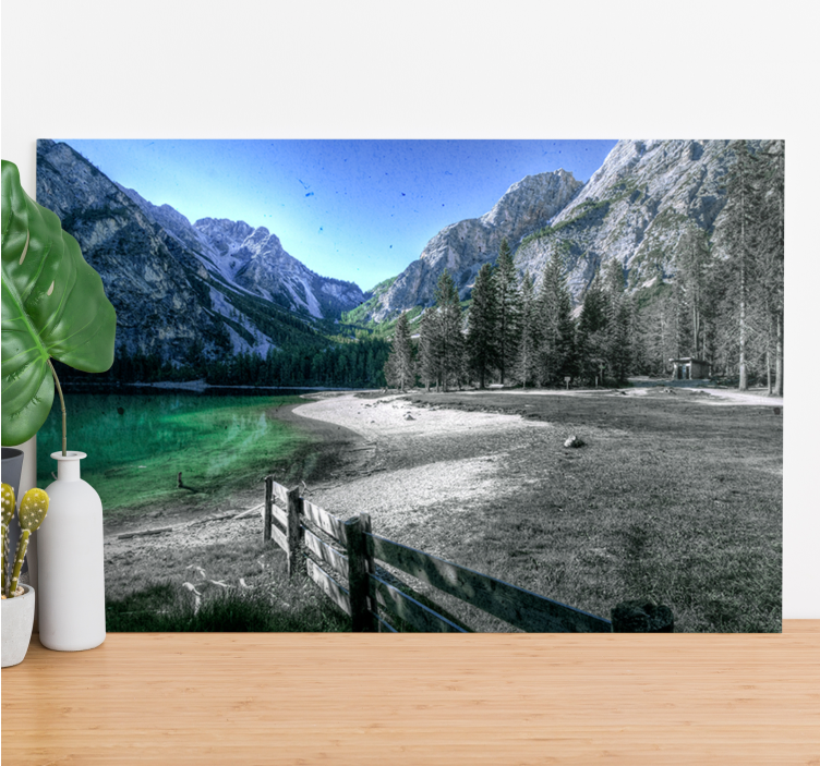 Tableau paysage sérénité du lac de montagne - TenStickers