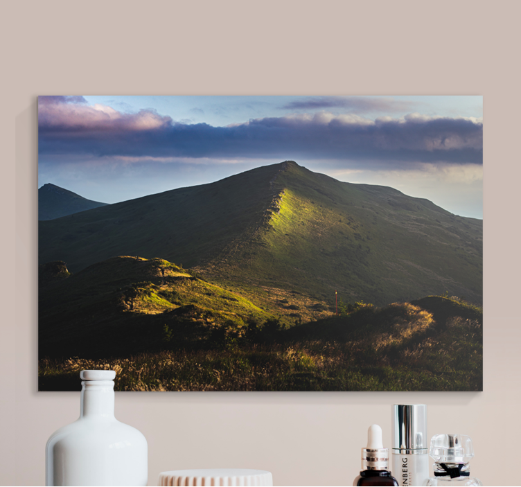 Tableau paysage vue sur le sommet de la montagne - TenStickers
