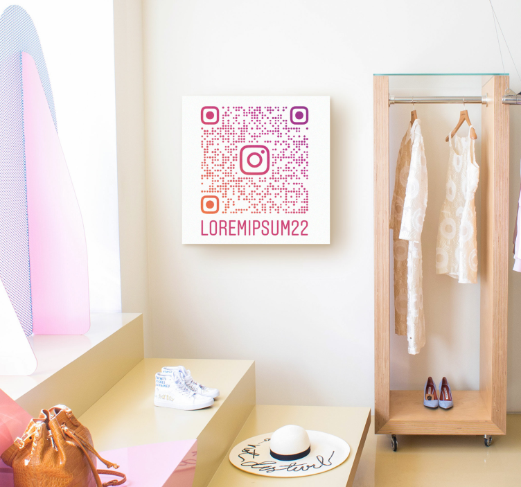 Tableau personnalisable qr code multicolore - TenStickers