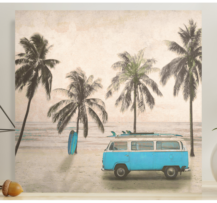 Tableau personnalisé fourgon de surf vintage - TenStickers