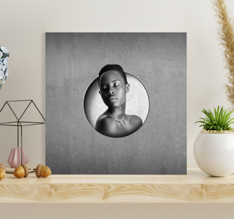 Tableau 3D mur béton image personnalisable - TenStickers