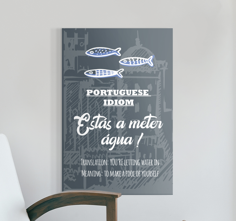 Tableau texte Portugais disant traduction idiot - TenStickers