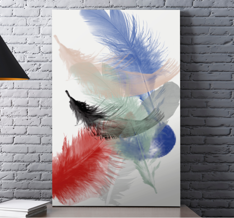 Tableau plumes affichage de plumes colorées - TenStickers