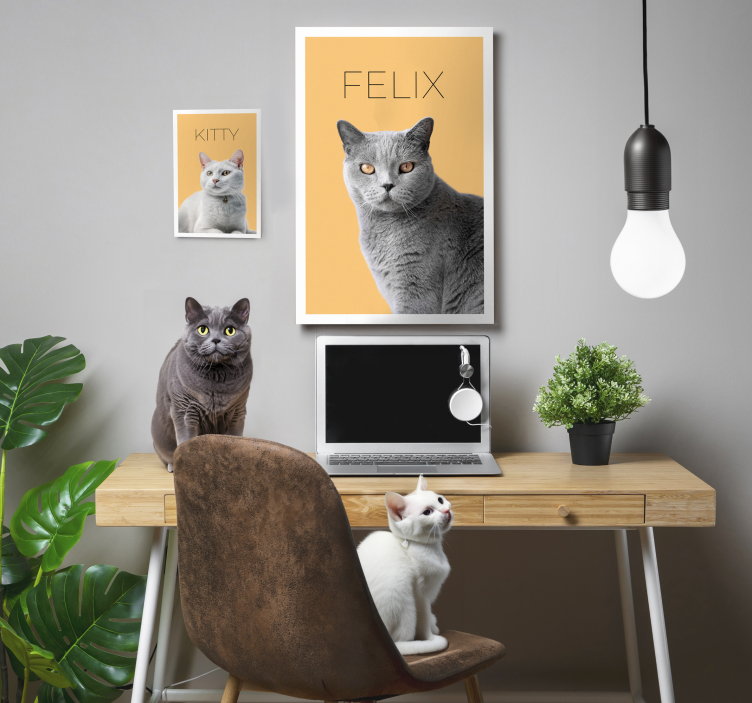 Tableau portrait animal minimaliste - TenStickers